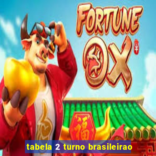 tabela 2 turno brasileirao